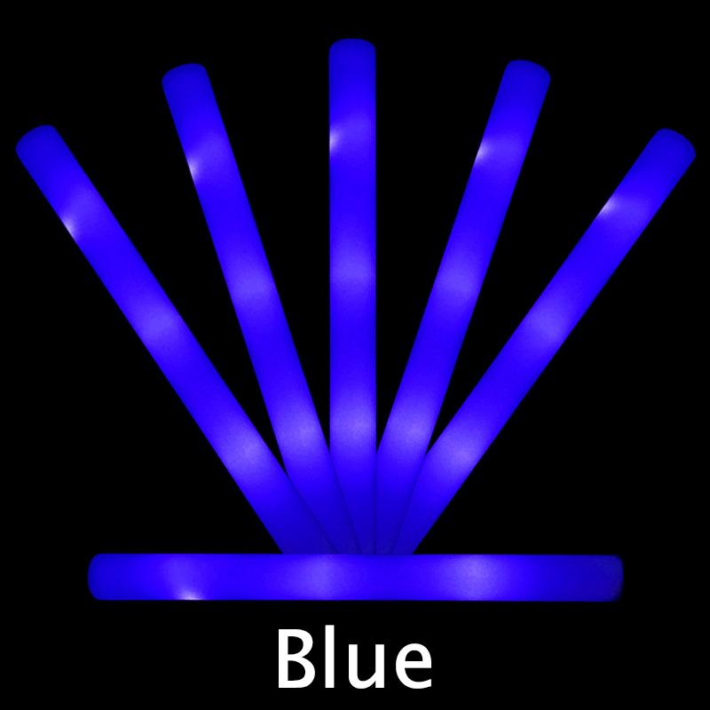 50Pcs LED Glow Sticks Music Festival Birthday Wedding Party Luminous Foam Rod Sticks Colorful Party Decoration Supplies