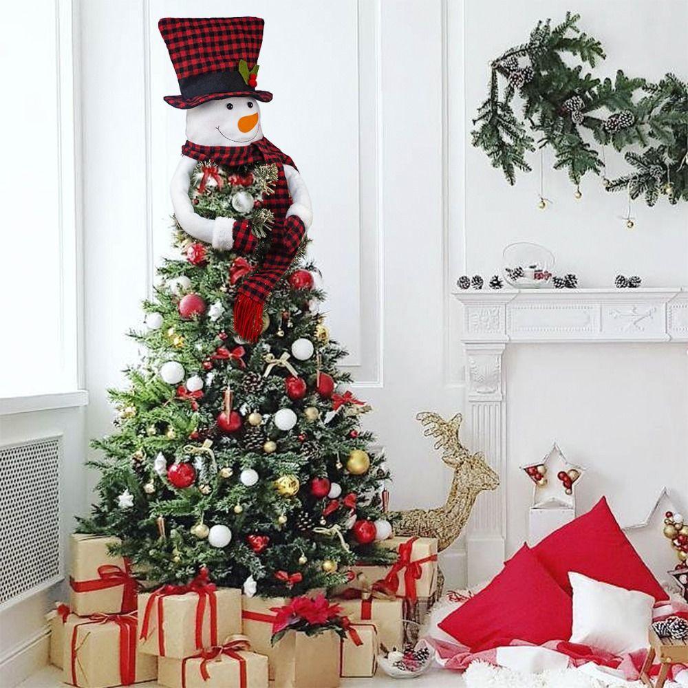 Large Size Snowmen Hugger Ornaments Scarf Design Xmas Tree Ornaments Home Decor