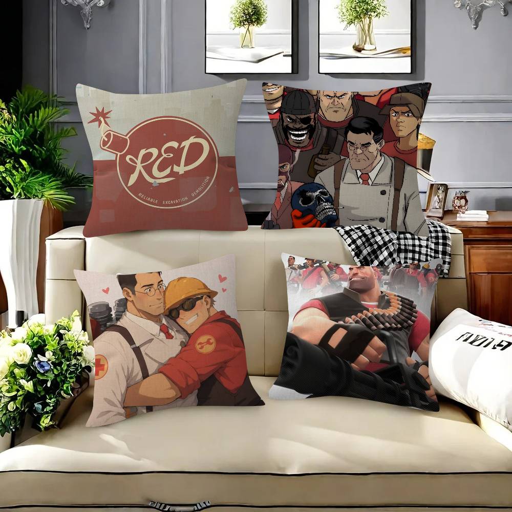 Game Hot TTeam FFortress TF Pillow Gift Home Office Decoration Bedroom Sofa Car Cushion Cover case x