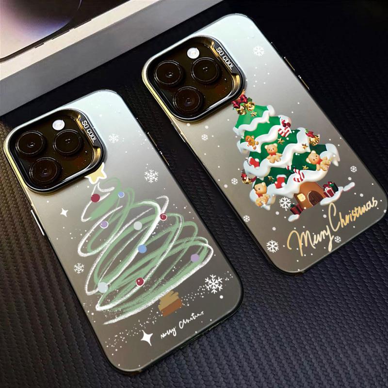 Christmas Tree Printed Matte Case for Xiaomi Redmi Note 14 Pro 5G Note 12 11 13 Pro Plus 11S 10S 12S 10 12C 13C 14C 4G Cover