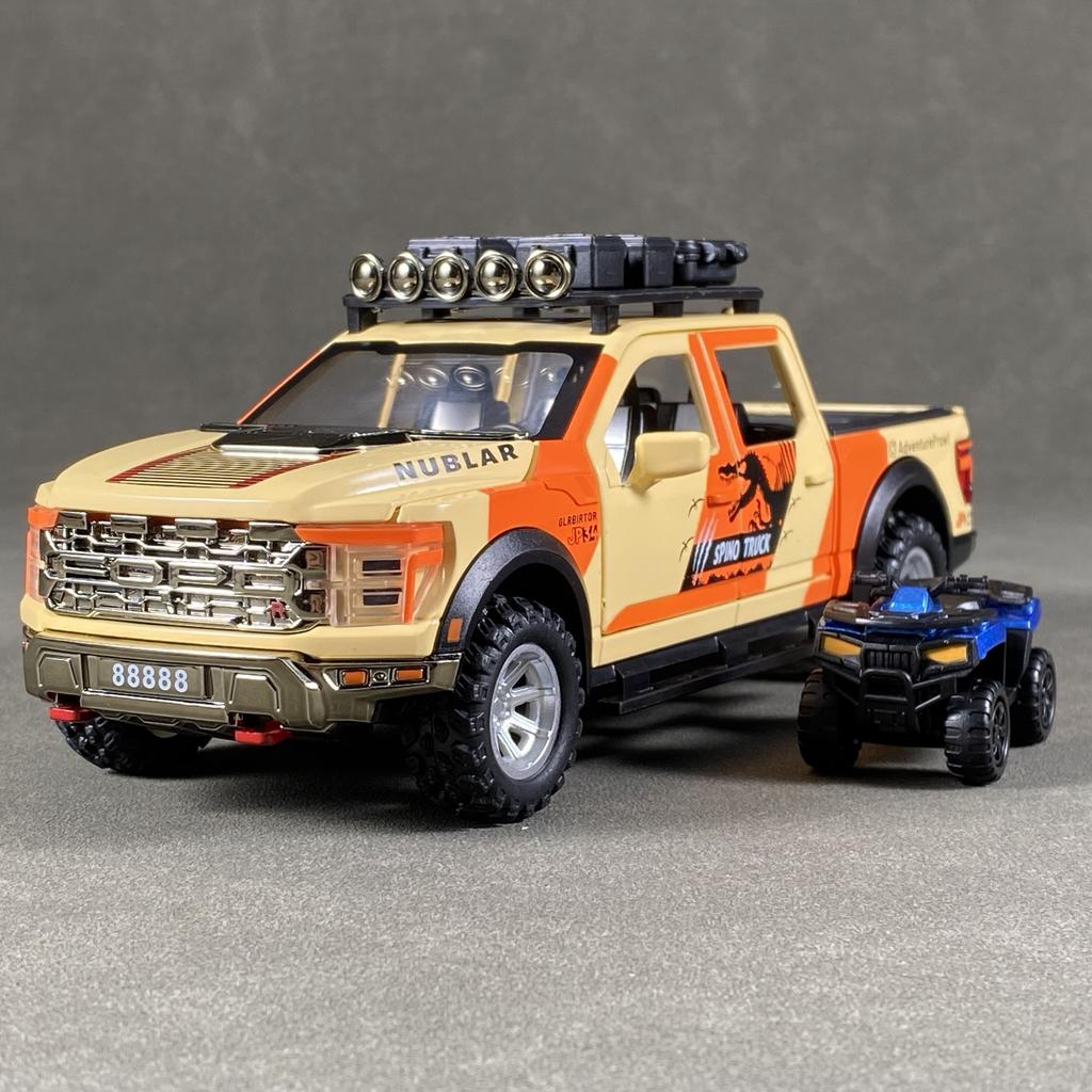 1:24 F150 Внедорожный Пикап Металлический Литой Модель Звук и Свет Игрушка с Инерционным Механизмом Модный Дисплей Подарок на День Рождения для Друга