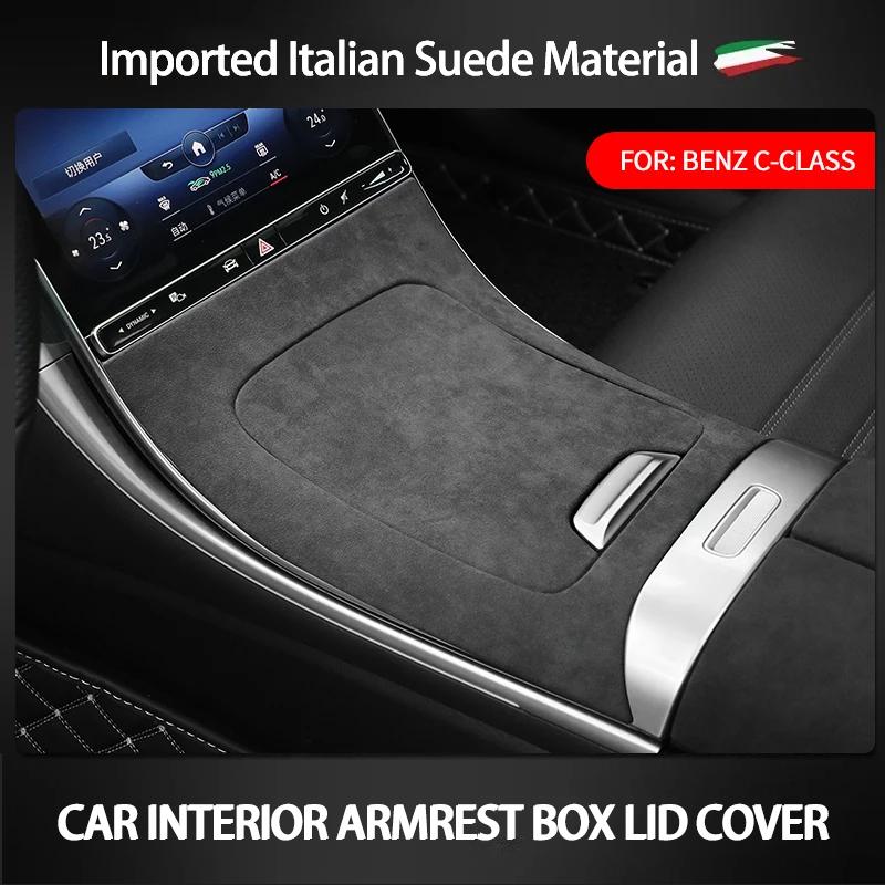 Top Suede For Mercedes Benz C-Class W206 C200 S206 A206 Car Central Console Gear Shift Panel Cover Decorative Panel