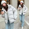 Women’s Short Hooded Windproof Thicken Warm Winter Jacket With Raglan Sleeves