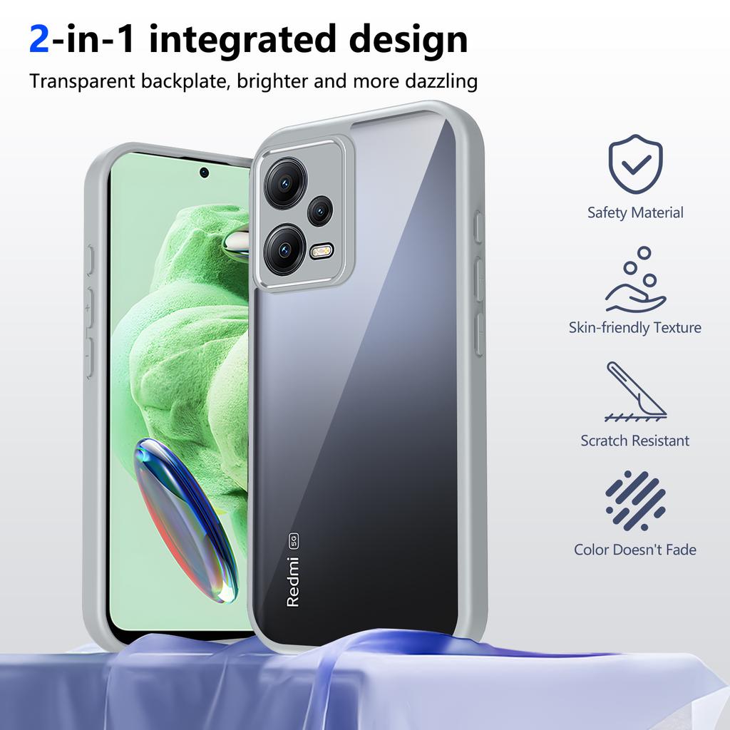 EUCAGR For Xiaomi Poco X5 5G Air Cushion Silicone TPU Bumper Clear Matte Back Cover Hard Phone Case for Xiaomi Poco X5 PocoX5 5G