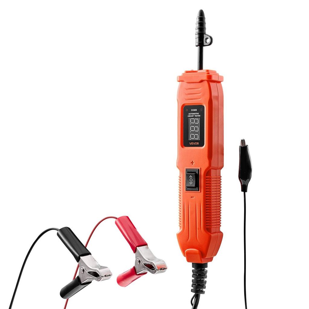 Automotive Circuit Tester, 6 - 36 DCV Power Circuit Probe Tester with LED Screen and Lighting, Automotive Power Tester Probe with 13 ft / 4 m Cable,