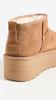 [UGG] Классические женские ботинки на платформе Ultra Mini из овчины, толстая подошва, цвет Каштан, размер 25,0 см