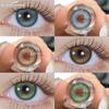 Корейские линзы Colorcon серого цвета, голубые контактные линзы, модные коричневые большие глаза, зрачки естественного цвета для глаз