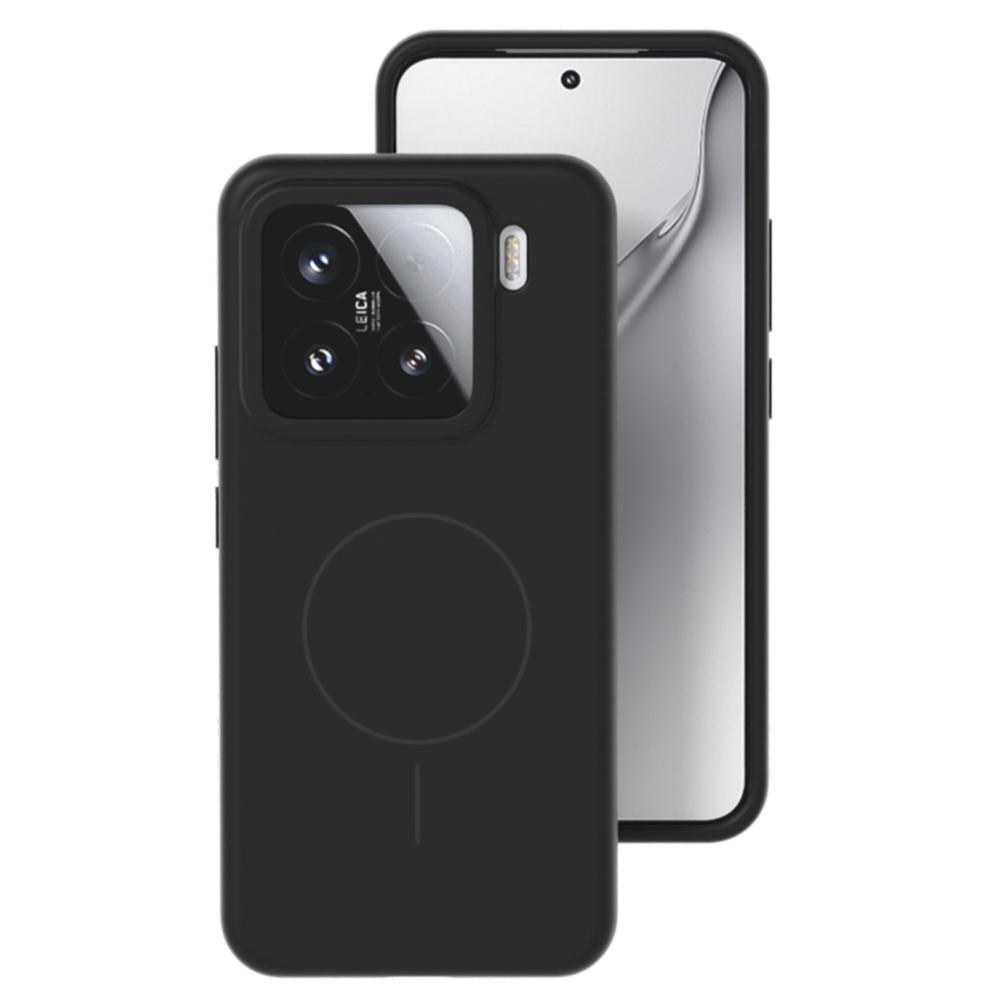 Для Xiaomi 15 Жидкий силикон Магнитный чехол Покрытие для телефона с ощущением кожи