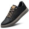 Men's Genuine Leather Casual Shoes White Lace Up Flats Shoes for Men Black Luxury Designer Sneakers Large Size: 36-47 Mo-43221