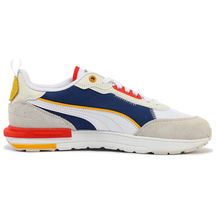 Puma R22 Удобные Легкие Повседневные Кроссовки с Низким Верхом Унисекс Белый Синий 383462-12
