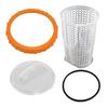 Комплект песочного фильтра-насоса для замены в системах бассейнов 58486 58497 58499. Включает гайку, крышку, корзину и прокладку для надежной работы.