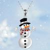 Cute Doll Shaped Christmas Necklace With Rhinestone Alloy Chain For Wear Holiday