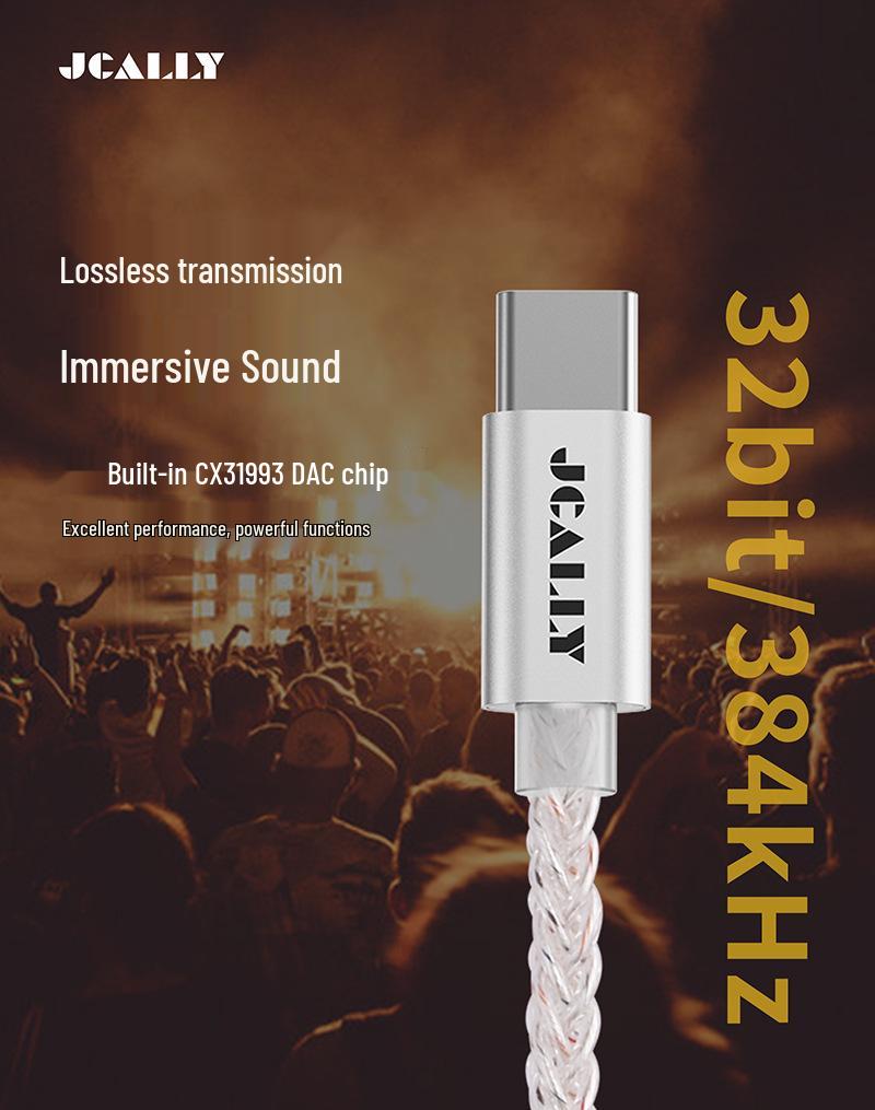 Кабель-адаптер DAC-усилитель для наушников Type-C JM7 31993