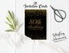 Darling Souvenir Black Birthday Invitation Card Printable Fill or Write In Blank Invites Party Supplies Pack Of 28 5 X 7