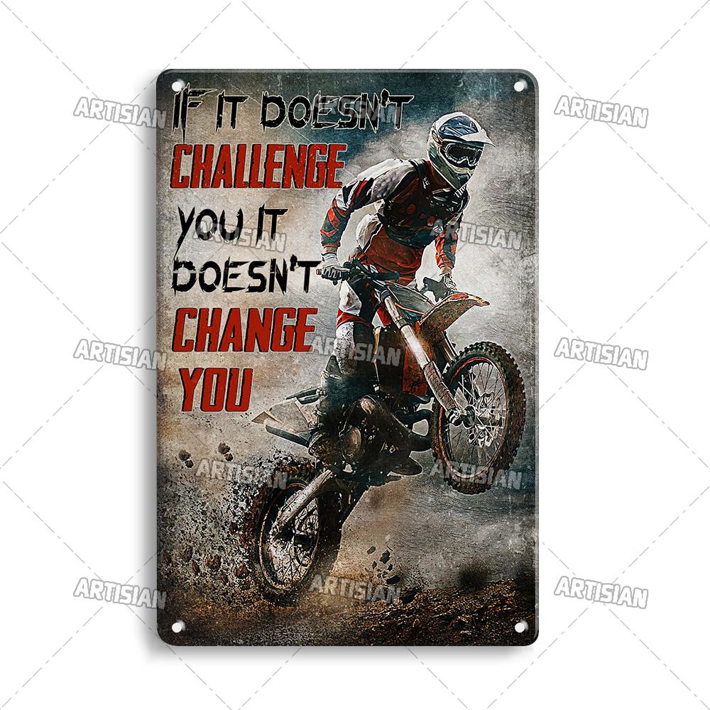 Retro Motorcycle Metal Tin Sign Classic Metal Plaque Man Cave Garage Wall Decorative Rusty Metal Sign Industrial Decor