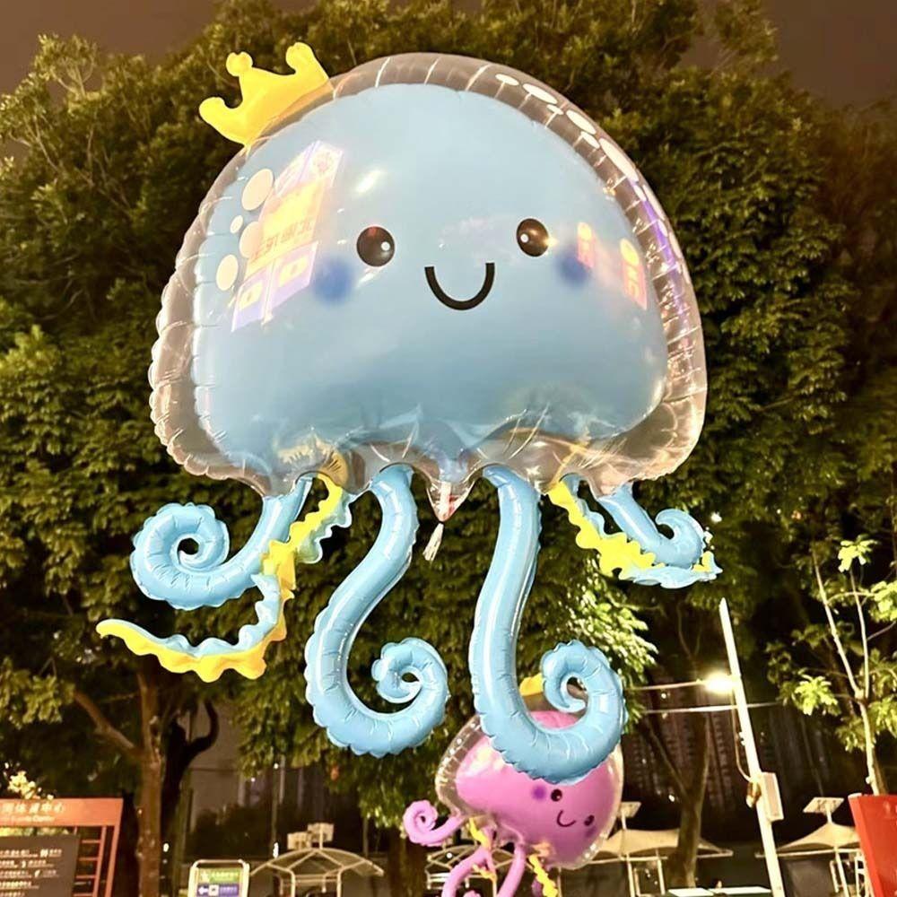 Double-layer Crown Jellyfish Floating Balloon Cute Birthday Party Decor Baby Shower