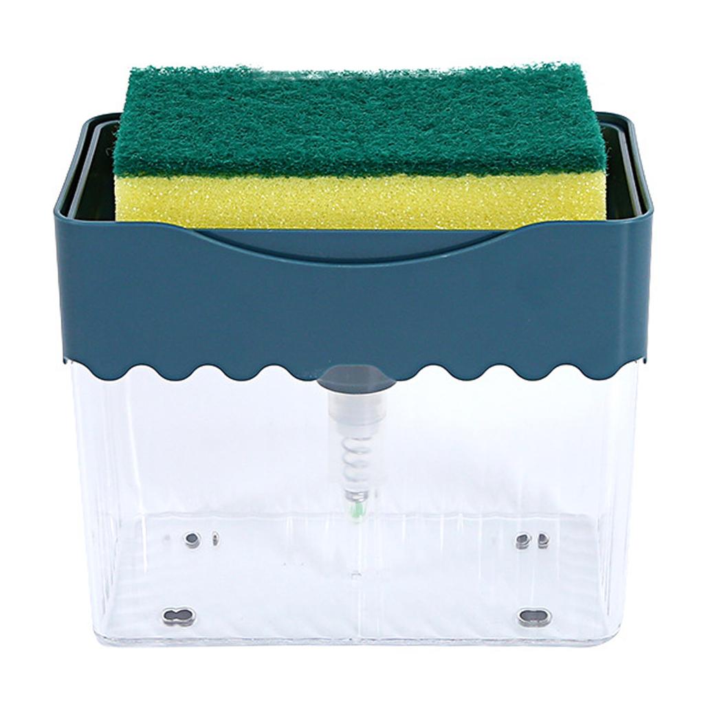 Диспенсер для жидкого мыла прессового типа с держателем для губки, легко заполняемая коробка для жидкого мыла для столешницы