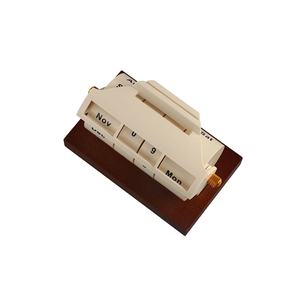 Miniature Art Ornament Perpetual Date Calendar Rotating Desk Calendar  Desk Decoration