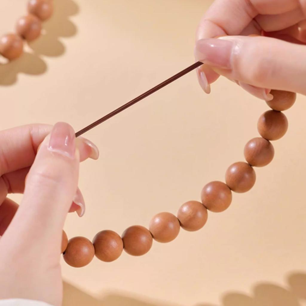 Mount Putuo Wild Peach Wood Prayer Beads, Car Accessories Auto Hanging Charm, Multi-Wrap Bracelet