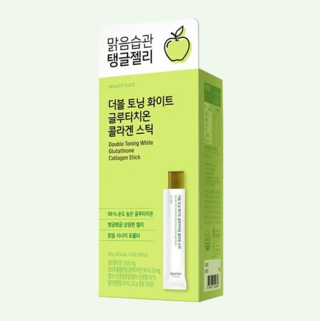 Healthy Place Двойной тонизирующий отбеливающий стик с глутатионом и коллагеном (14 дней)