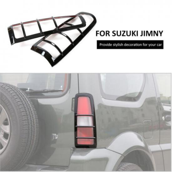 2pcs Rear Taillight Lamp Trim Cover For Suzuki Jimny 2007-2017 Black Accessories