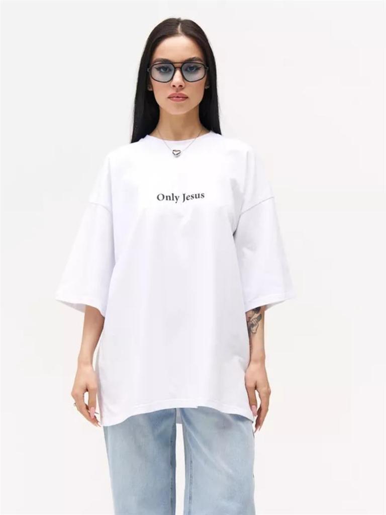 Универсальная футболка оверсайз из 100% хлопка с простым принтом, с коротким рукавом, из плотной ткани, повседневный летний топ