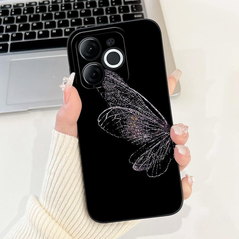 For Itel A80 Beautiful Bow Rose Painting Phone Case For Itel A80 A671L A671LC Shockproof Soft Silicone Cases