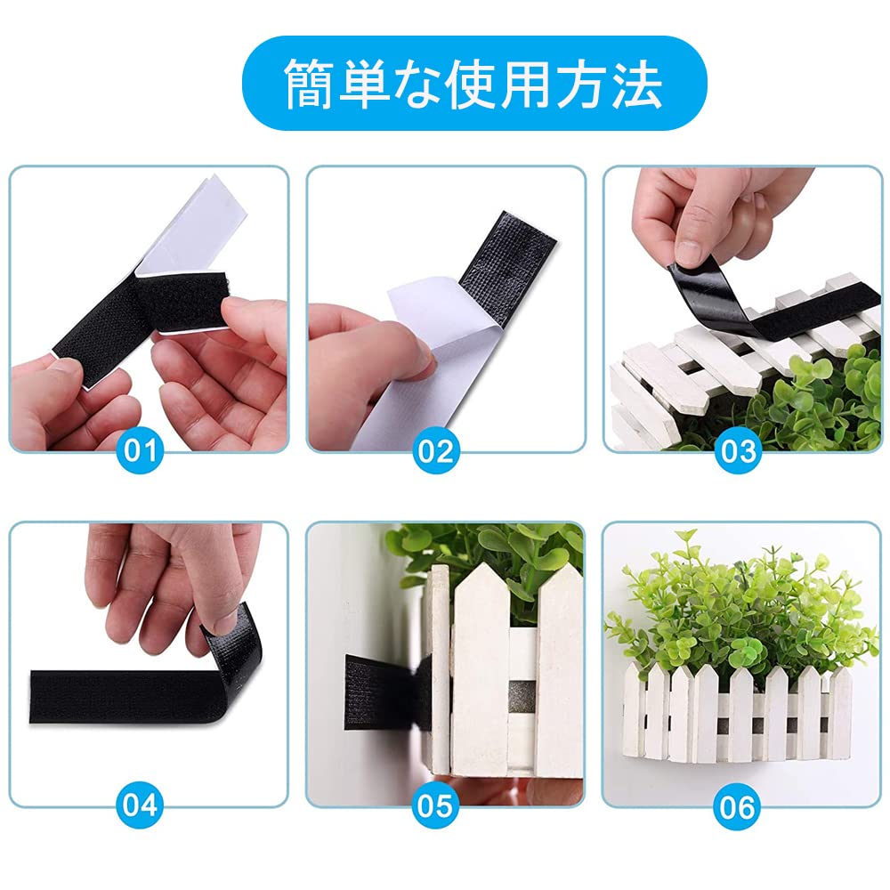 LIKENNY LIKENNY Velcro Прочная липучка Ширина 30 мм x Длина Набор молний Сильный клей Тепло Для экрана Для промышленного коммерческого использования Двусторонний