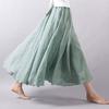 Skirts For Women Female Bohemian Beach A Line Dress Double Layer Elastic Waist Long Maxi Comfortable Temperament Skirts