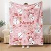 Custom Name Christmas Theme Printed Blanket - Perfect for Couch, Bed, Travel & Outdoor Use | Machine Washable, Cozy & Durable.