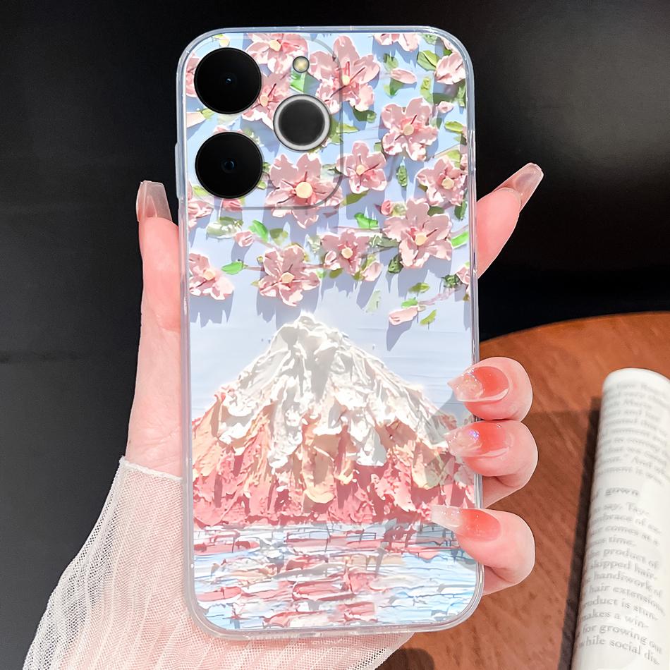 Для Oppo Realme Note 70 70T 80 4G Чехол Синий Океан Для Realme Note70 T 80 Мягкий Прозрачный Силикон Противоударный Легкий Задние Крышки