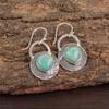 Натуральный Амазонит Драгоценный Камень 925 Стерлинговое Серебро Ручная Работа Висячие Серьги 1.30" EE-63-31
