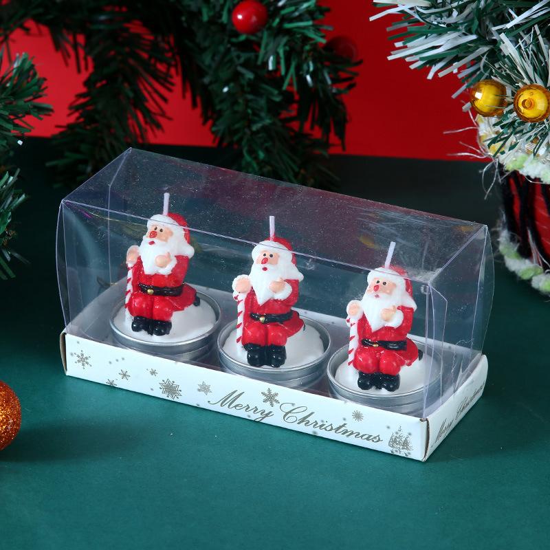 New Christmas Candle Set Souvenir Venue Decoration Small Ornaments Atmosphere Candle Light Small Gift