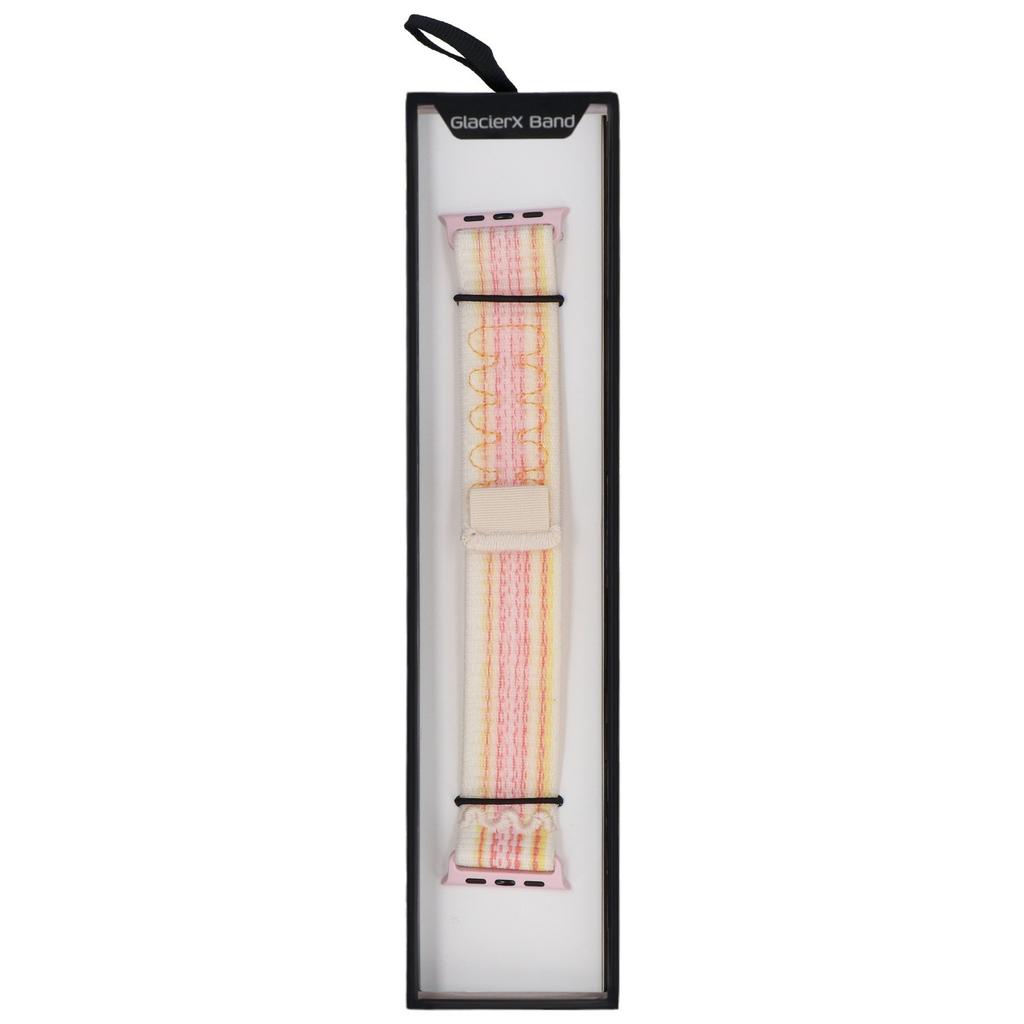 New GlacierX Grip Strap Nylon Sunset Blossom for Apple Watch 38/40/41mm Yellow-Pink