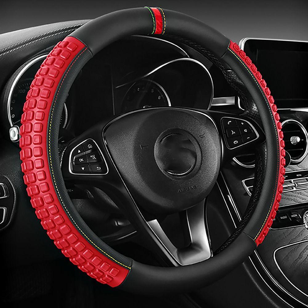 Нескользящий чехол на руль, круглый, в форме буквы D, автомобильные чехлы на колеса, чехол для перчаток, салон автомобиля