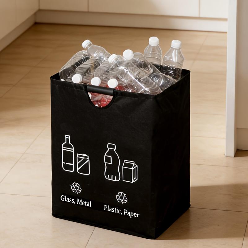 Thickened 80-Liter Large-Capacity Sorting Trash Bin & Foldable Storage Bag with EVA Handle for Kitchen and Home Waste Organization