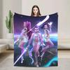 Super Soft Decorative Throw Blanket KPop Demon Hunters Anime Flannel Bedspread for Couch Bed Sofa Cover