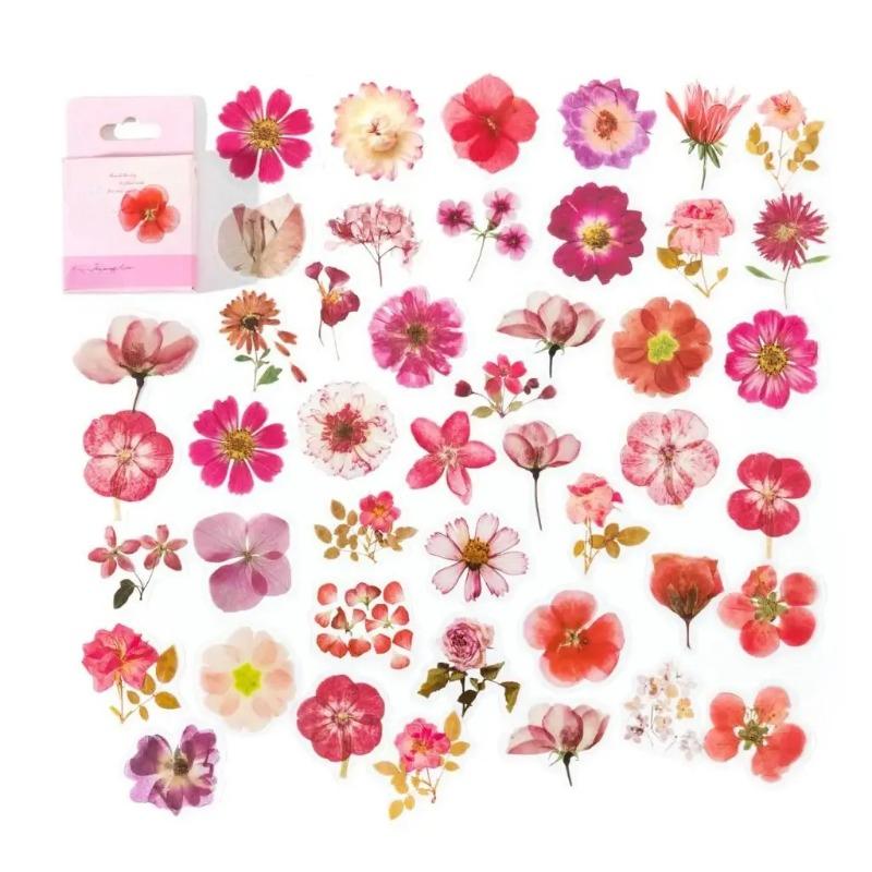 Набор из 45 шт. наклеек ПЭТ с языком цветов для ведения журнала, для упаковки подарков, скрапбукинга, альбома, планера, журнала, для DIY-творчества