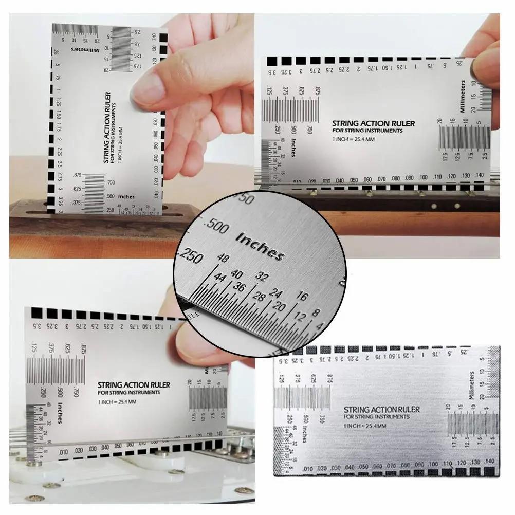 Набор инструментов для гитарного мастера с 1 линейкой для струн, 9 измерителями радиуса подструны и 4 измерителями радиуса с надрезом
