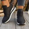 Casual Single Shoes Women's Autumn New Fashion Platform Color Matching Large Size Casual Sports Women's Shoes