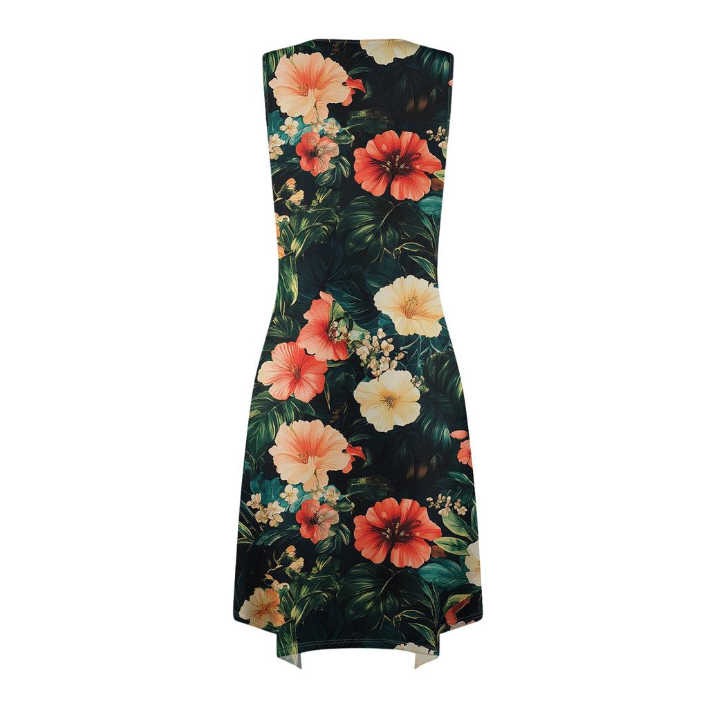 Женское повседневное платье на лето, платье-майка, свободное пляжное платье с карманами, расклешенный миди-сарафан