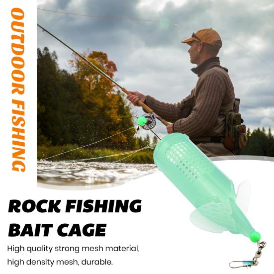 Large Capacity Compact Size Portable Fishing Reusable Luminous Bait Trap Cage