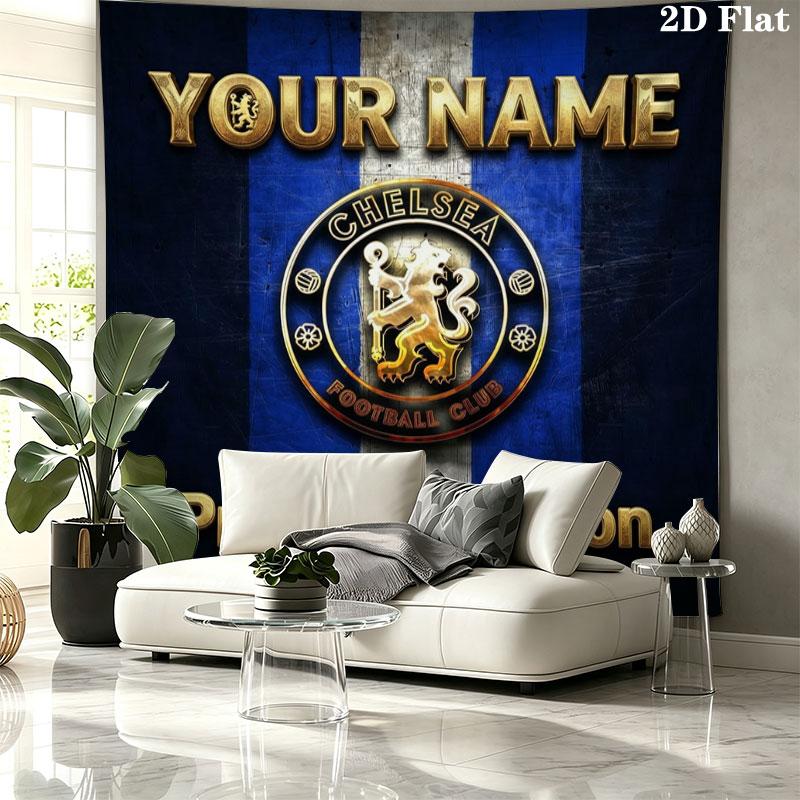 Chelsea F Custom Name Wall Tapestry Aesthetic Wall Hanging Printed Fabric Blanket Decorative Tapestries for Bedroom Living Room Home Decor