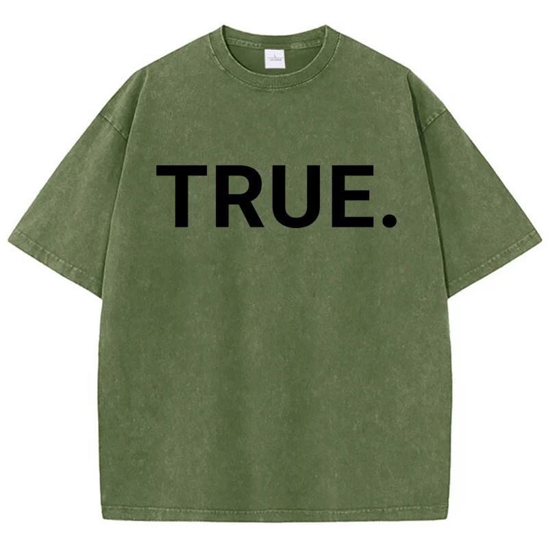 Правда. Футболка Alphabet Art Design для мужчин, футболка с заниженными плечами, дышащая, энергичная, футболки, комфортная одежда Harajuku