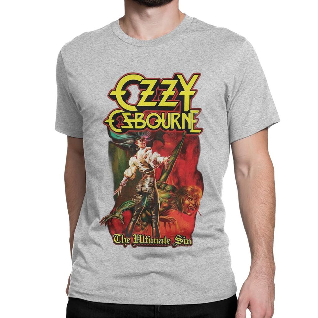 Панк Группа Рок Музыка Футболки Мужские Женские 100% Хлопок Футболки Круглый Вырез Футболка Оззи Осборна Одежда с Коротким Рукавом Взрослый