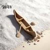 Miniature Canoe Ornament 3D Printed Ornament, Compact Mini Boat Model with Paddle Accessories, Outdoor Scenery Accessory Fine Wood Grain Texture
