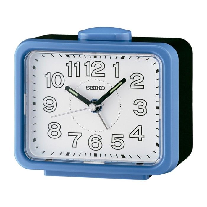 Réveil analogique - SEIKO - QHK061L - Bleu - Alarme - Quartz japonais