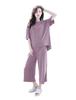 Minizaru Loungewear Pajamas Modal Women's Set, 3/4 Length, Cute, Summer, Cooling, (612_Purple, L)