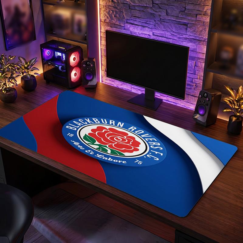 Blackburn Rovers Football Print Large Mouse Pad, Anti-Slip Extended Gaming Desk Mat for Office Home