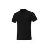 Li Ning Fitness Series Solid Color Casual Durable Short Sleeve Polo Shirt Men Tops Black APLU117-1